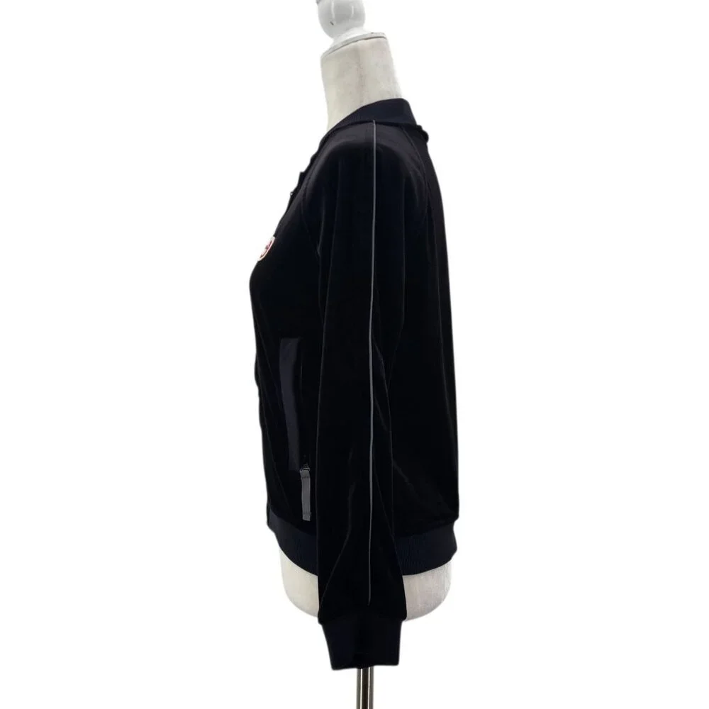 686 Womens Small Jacket Velour Black Zipper Track Track Logo - Picture 4 of 9